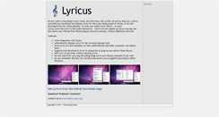 Desktop Screenshot of lyricus.exscape.org