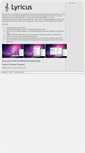 Mobile Screenshot of lyricus.exscape.org